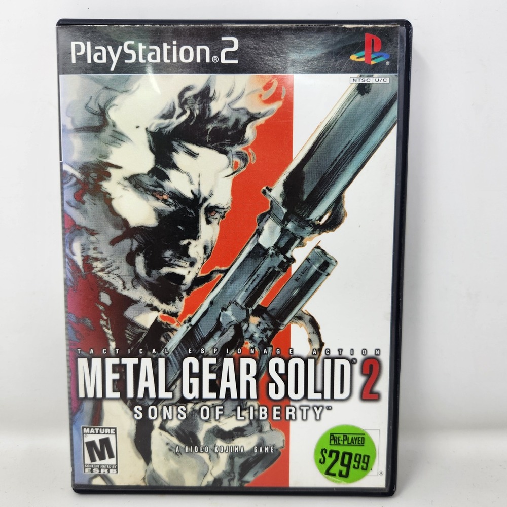 Metal Gear Solid 2 Sons of Liberty Sony PlayStation 2 PS2 Konami Hideo Kojima